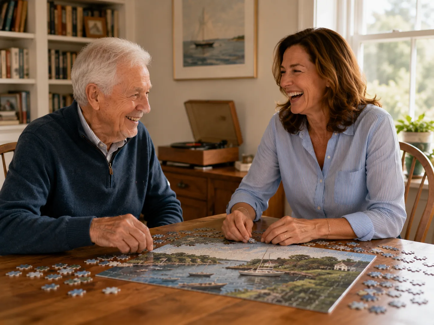 Respite care at home: a caregiver taking the shift while the family rests